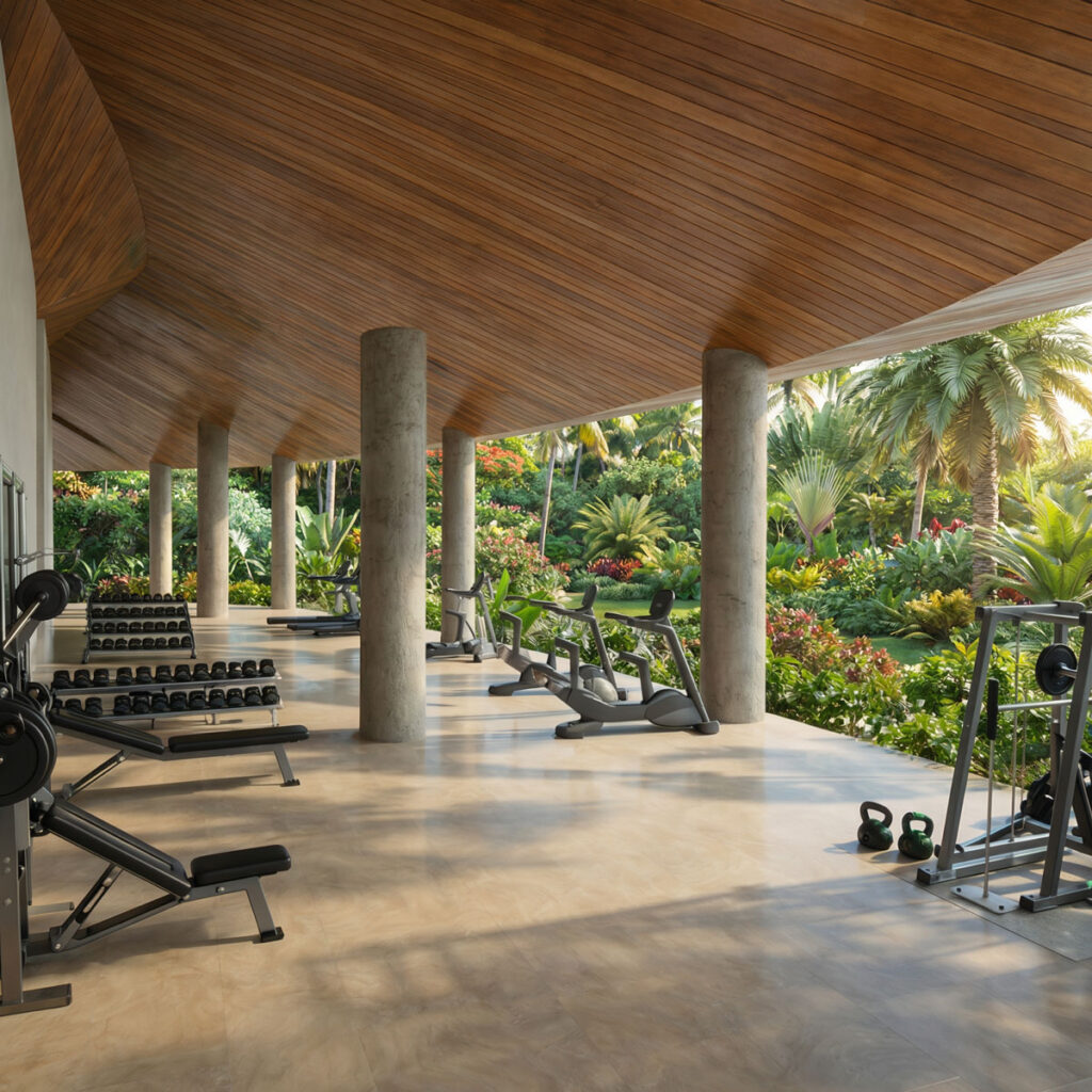 State-of-the-art gym and fitness center at Macao Beach Residencias